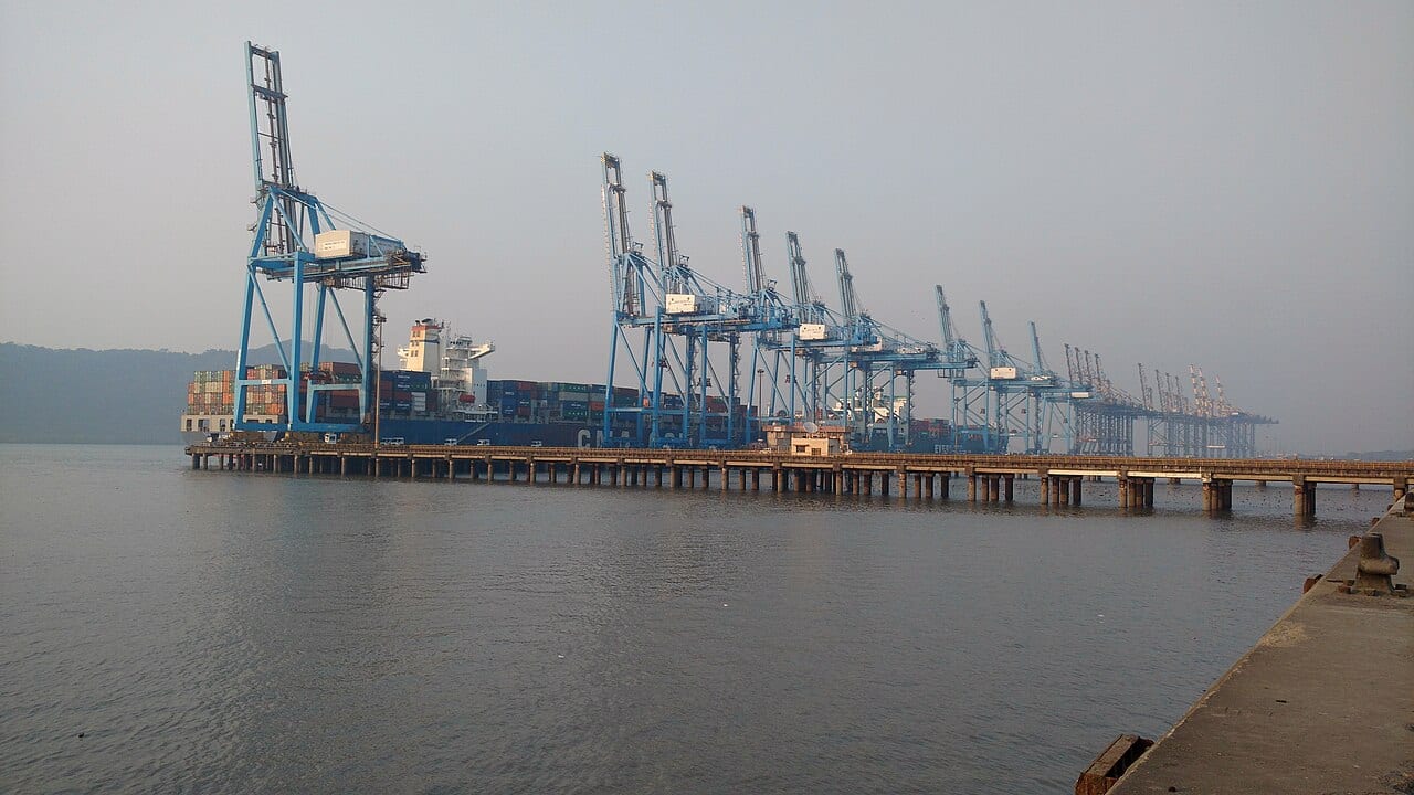Container handling at JNPT port near Mumbai