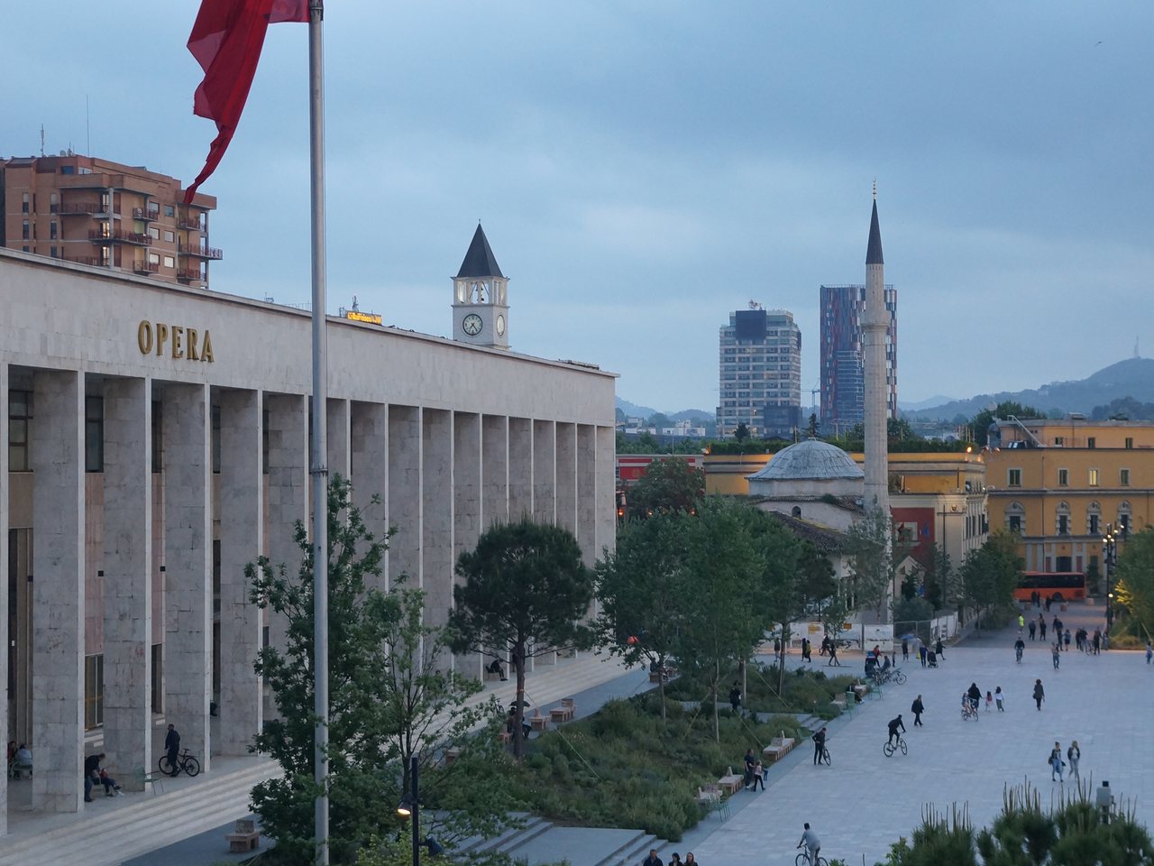 Skanderbeg Square in central Tirana, Albania (file photo)