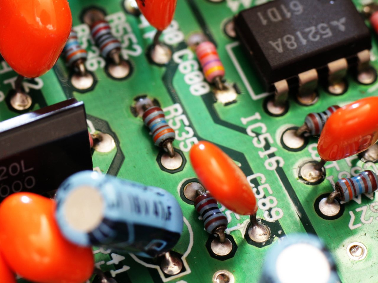A printed circuit board of the kind used in defence electronics (file photo)