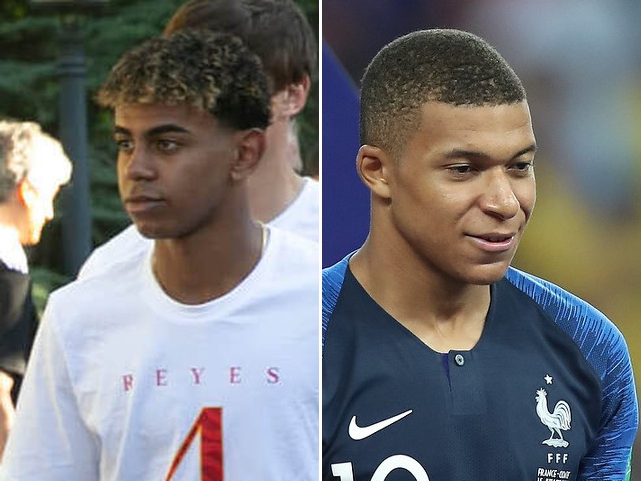 Barcelona's Lamine Yamal and Real Madrid's Kylian Mbappé (file photo)