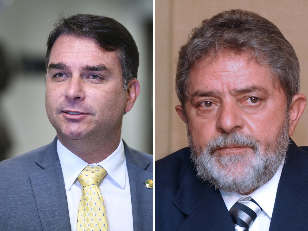 Flávio Bolsonaro and Luiz Inácio Lula da Silva (file photo)