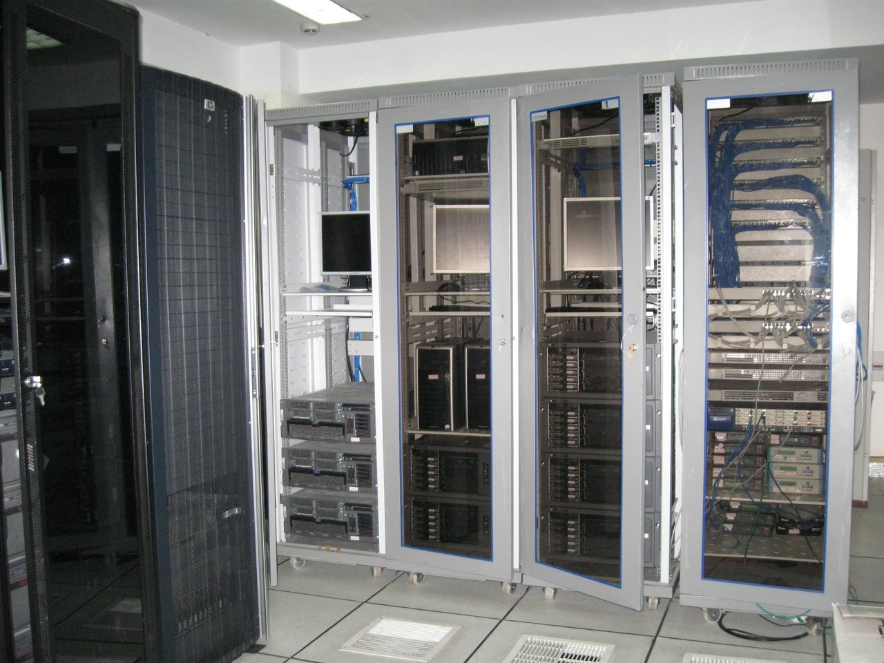 Server racks in a data centre (file photo)