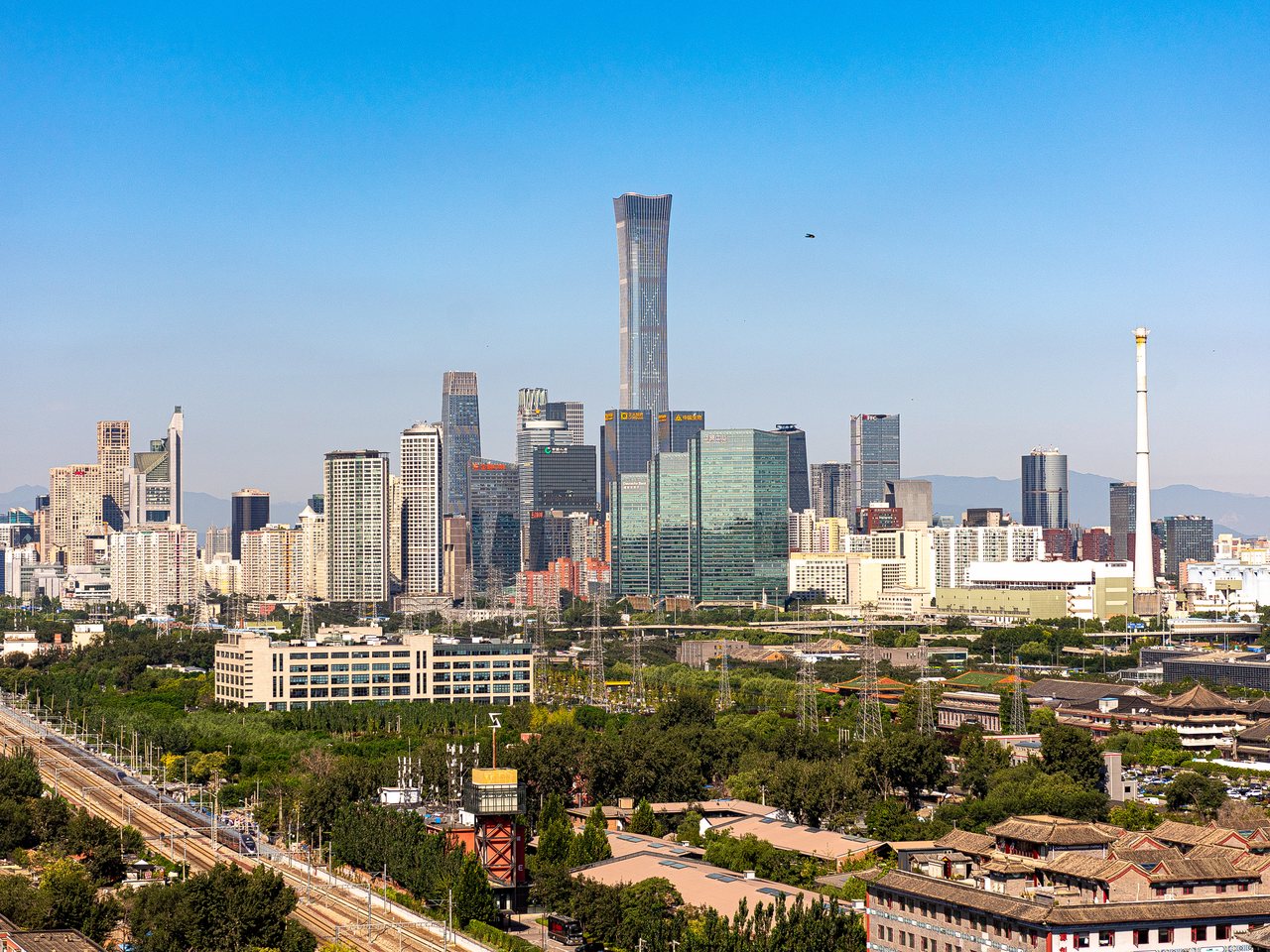 The Beijing central business district skyline (file photo)