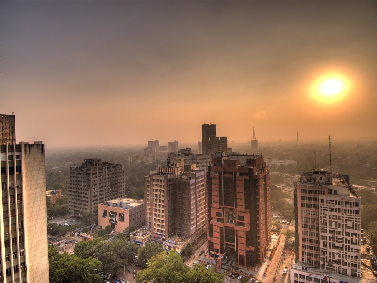 Haze over central New Delhi (file photo)
