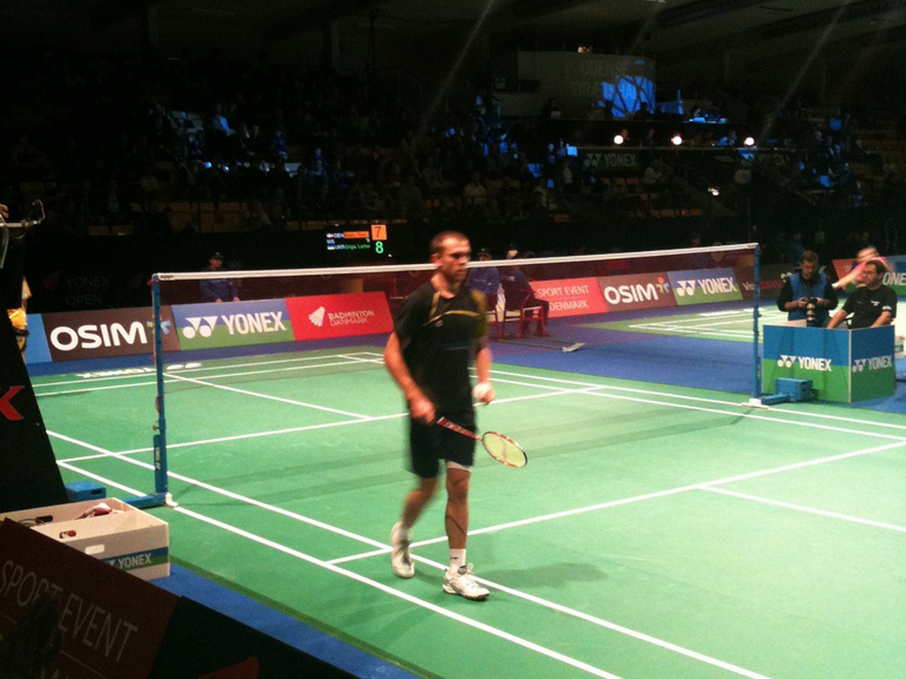 A badminton court at the Denmark Open (file photo)