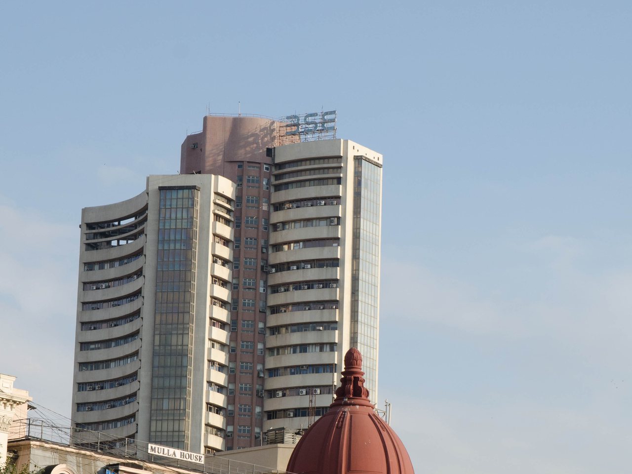 Phiroze Jeejeebhoy Towers, home of the BSE, on Dalal Street in Mumbai (file photo)