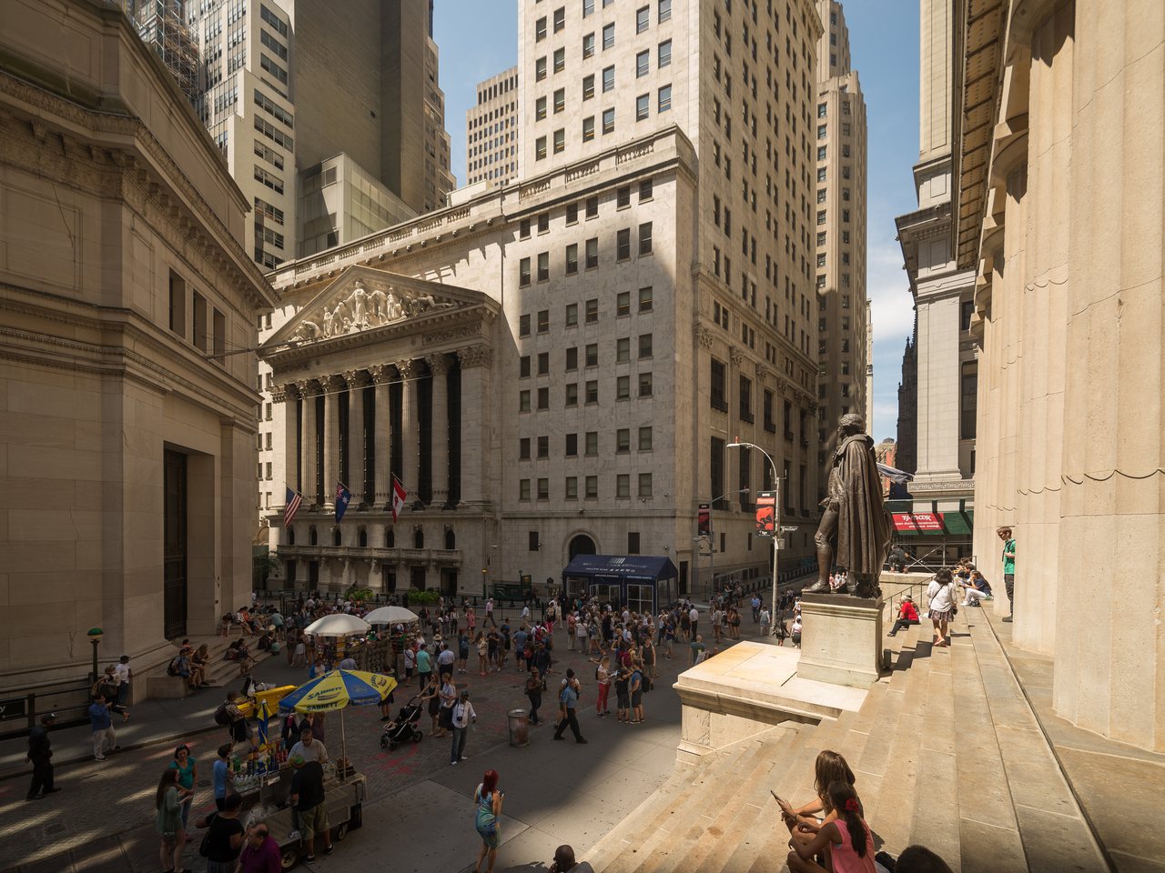 The New York Stock Exchange building in New York (file photo)