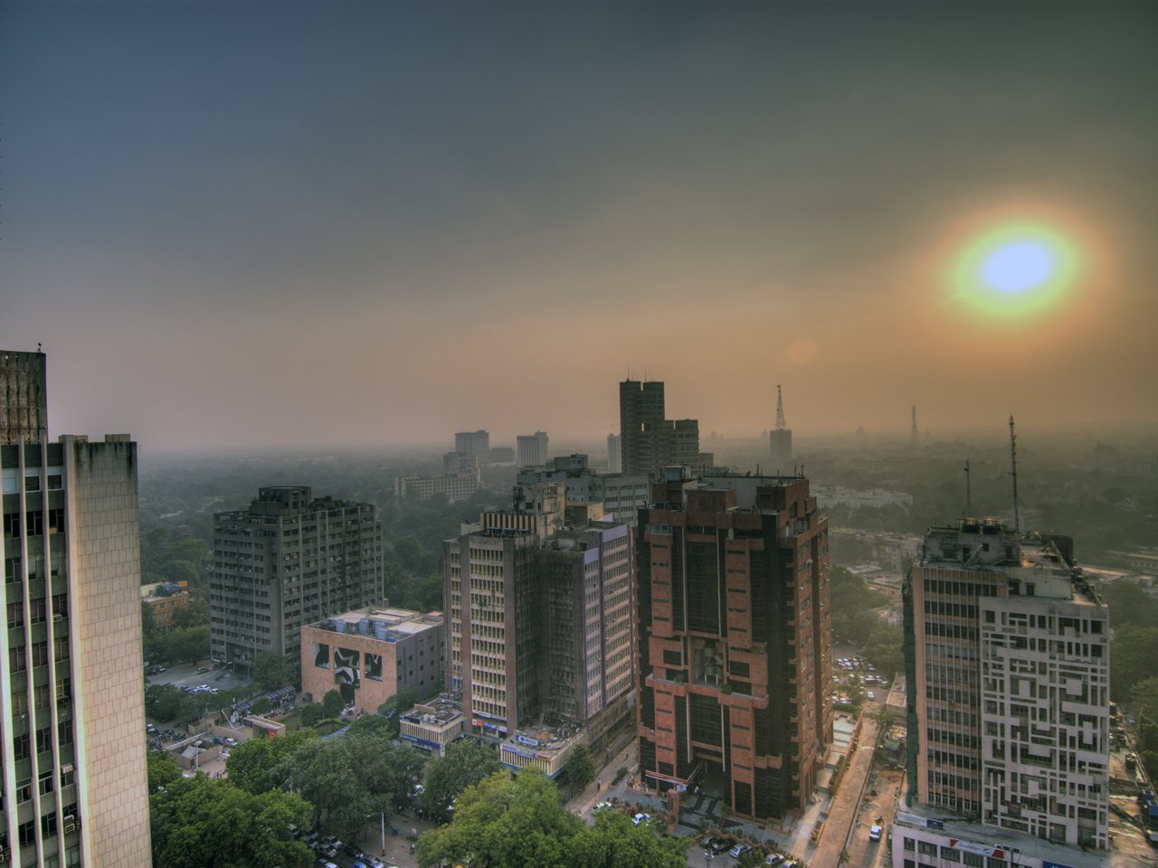 Smog hangs over the Delhi skyline (file photo)