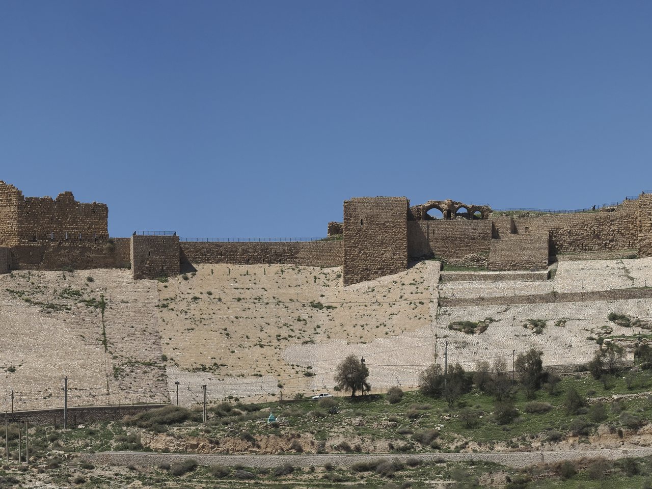 Karak Castle above the town of Karak in Jordan (file photo)