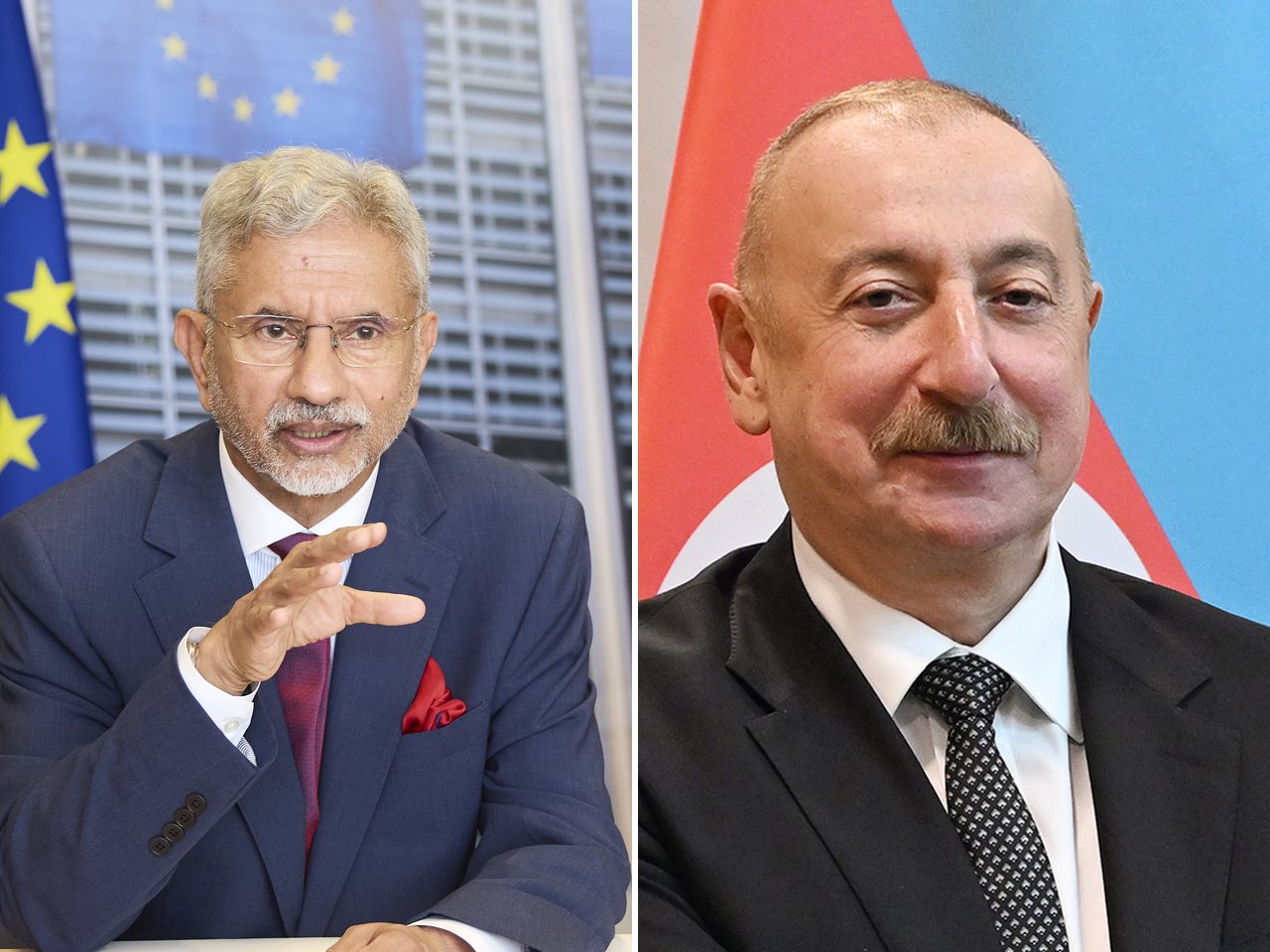 External Affairs Minister S Jaishankar and Azerbaijan President Ilham Aliyev (file photos)