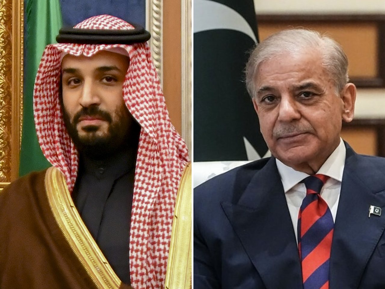 Saudi Crown Prince Mohammed bin Salman and Pakistani Prime Minister Shehbaz Sharif (file photos)