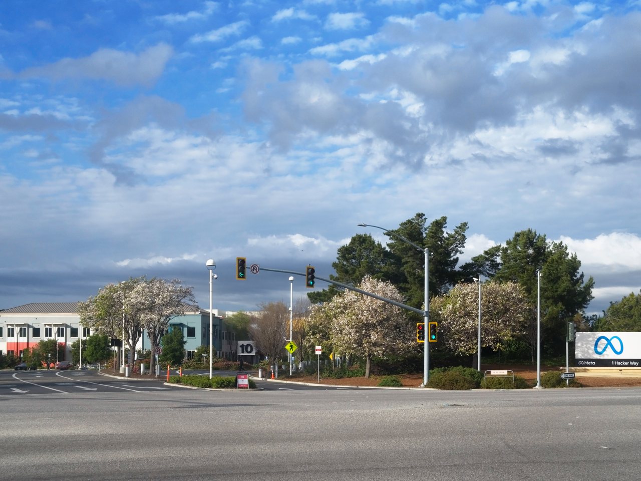 The Meta sign at the company's headquarters in Menlo Park, California (file photo)