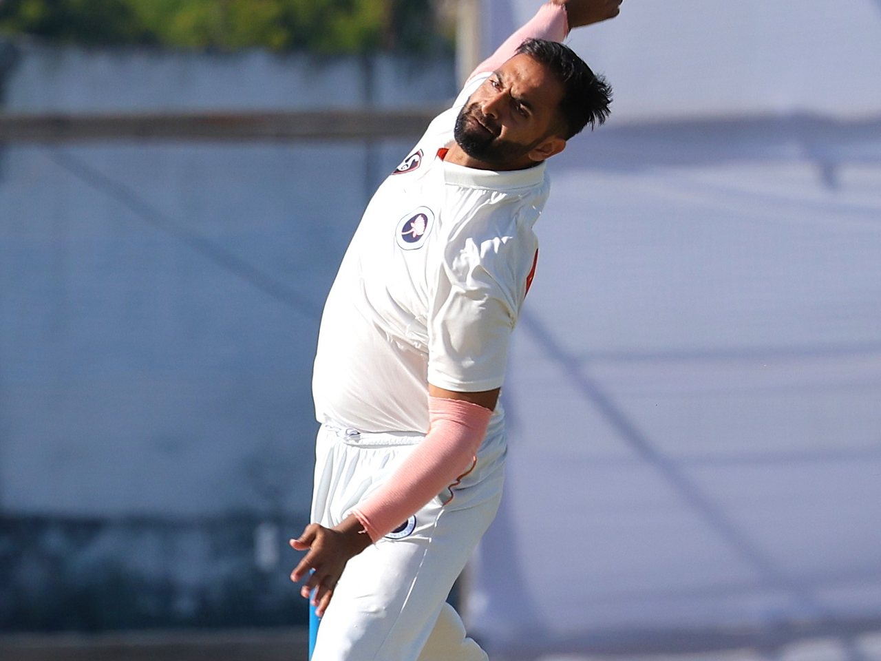 Auqib Nabi bowling (file photo)