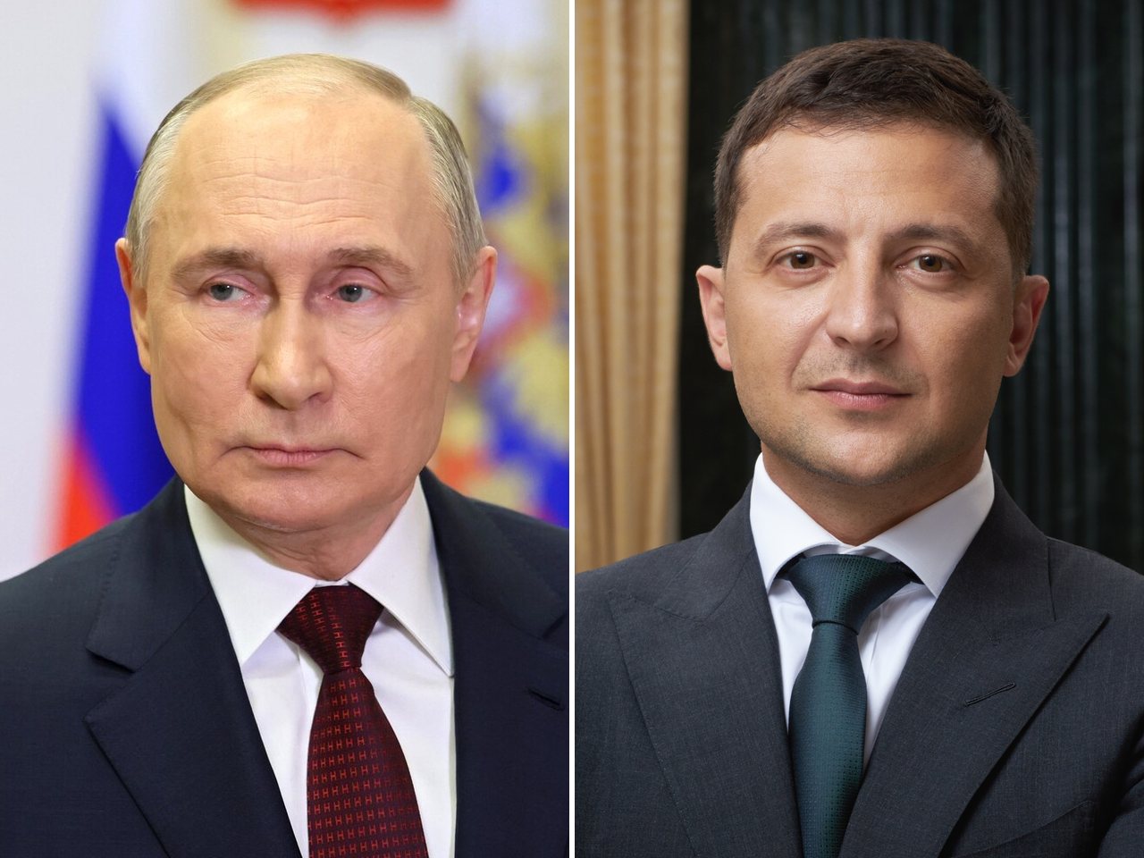 Russian President Vladimir Putin and Ukrainian President Volodymyr Zelenskyy (file photo)