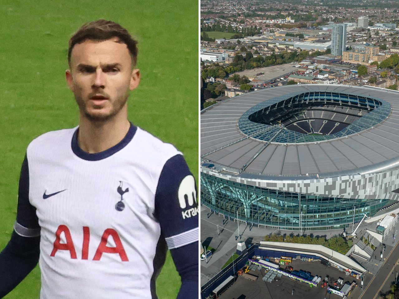 Tottenham midfielder James Maddison (file photo)