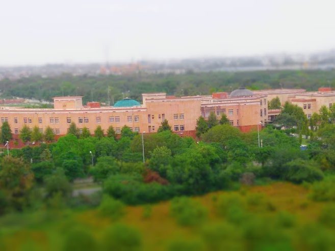 An aerial view of Narela in north Delhi