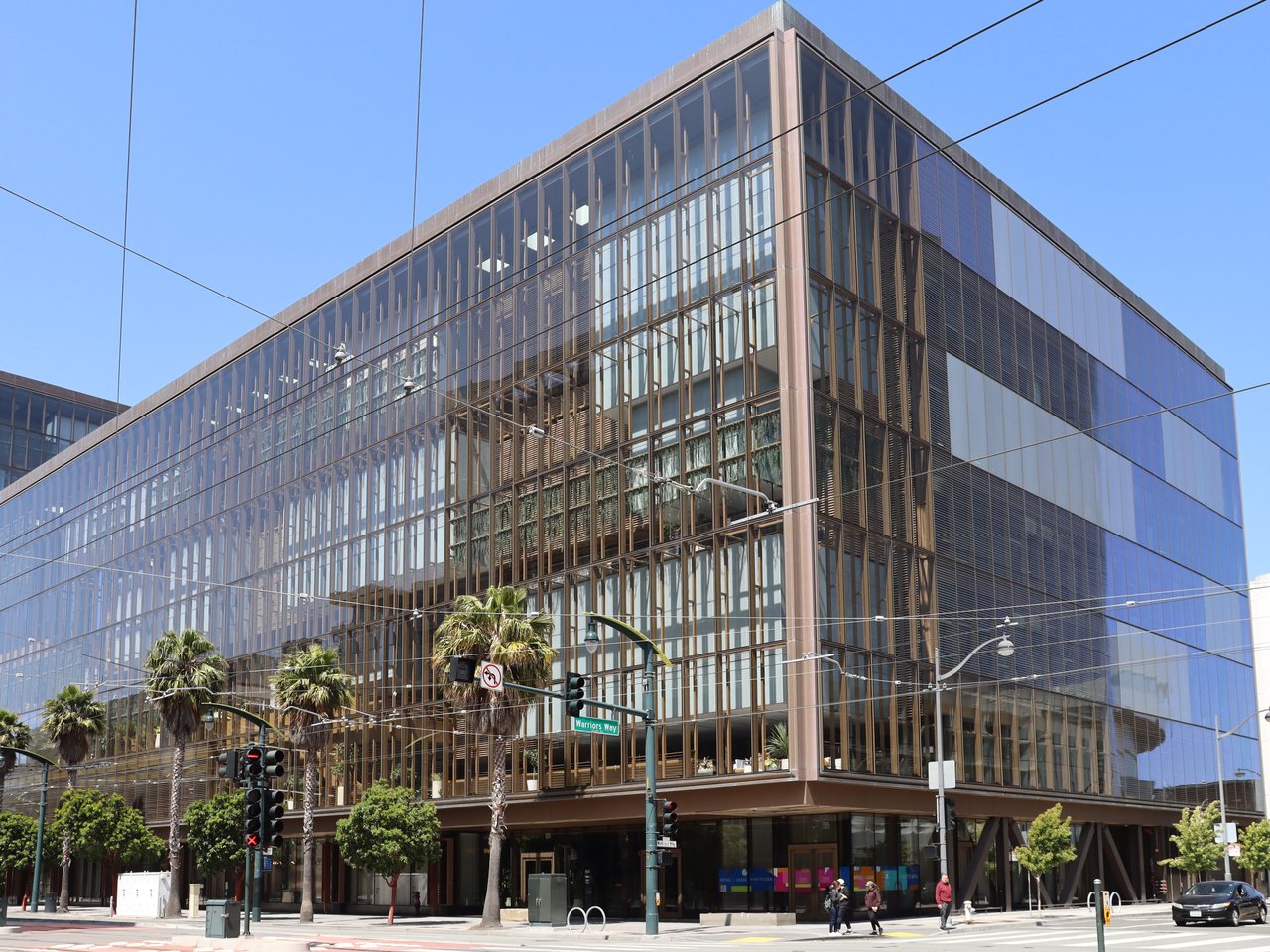 An office building in San Francisco's Mission Bay, where OpenAI has its offices