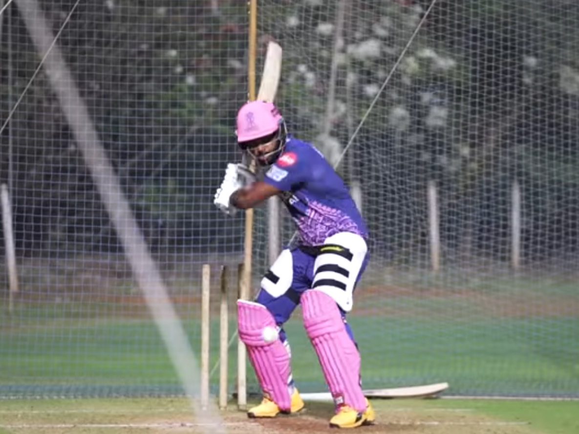 Sanju Samson batting in the nets (file photo)