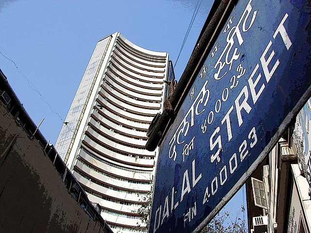 The Bombay Stock Exchange on Dalal Street, Mumbai